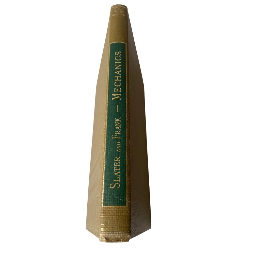 Mechanics by Slater and Frank hardcover International Series in Pure Appl Physic